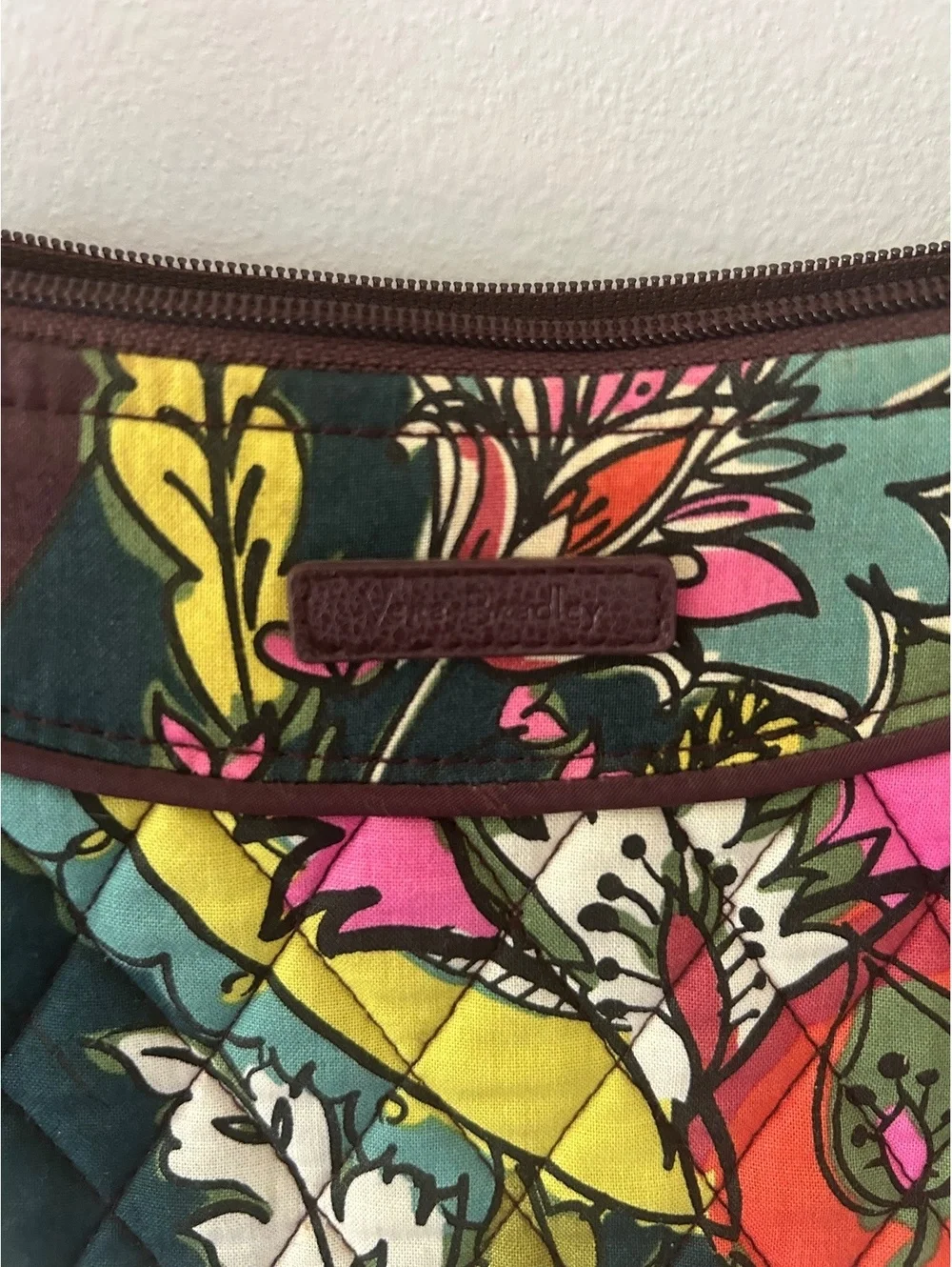 Vera Bradley Dark Floral Print Crossbody Purse